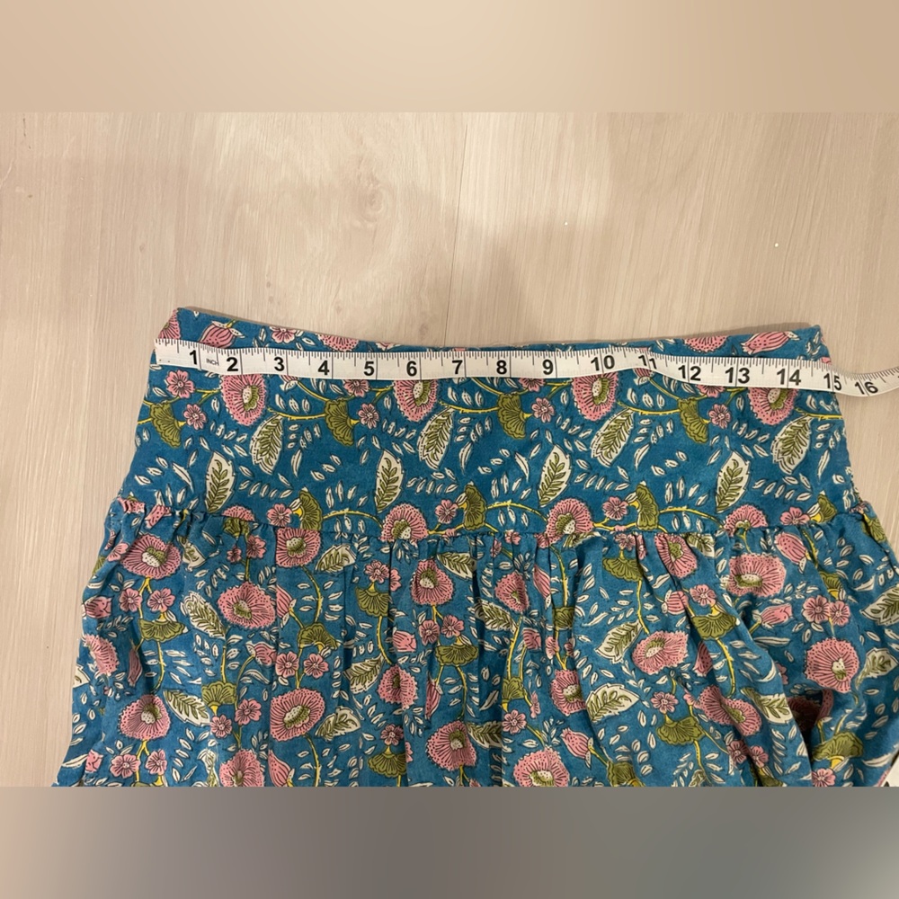 NATURAL LIFE Blue Floral Tiered Maxi Skirt - Picture 10 of 10